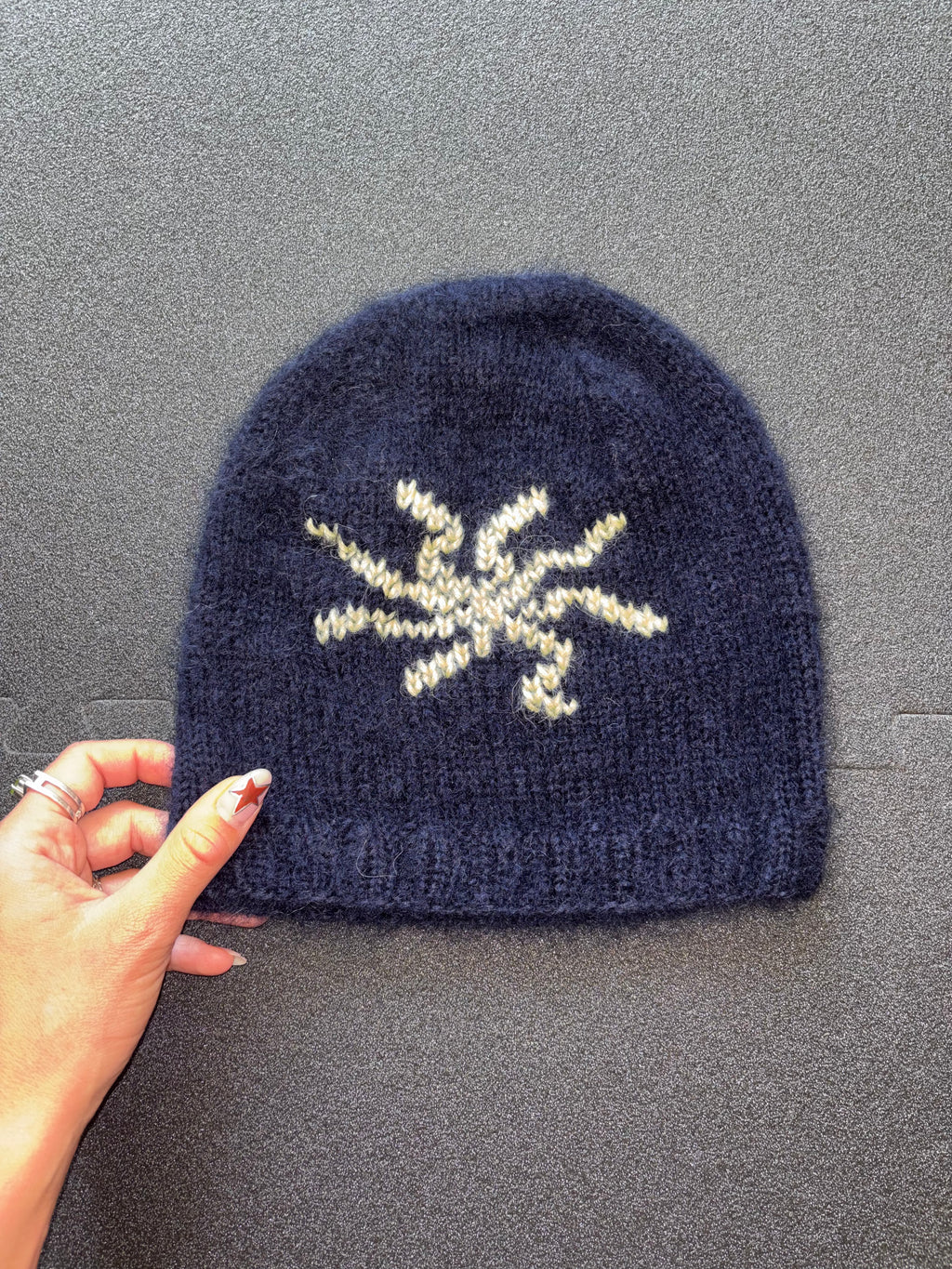 MOHAIR BEANIE yellow monster