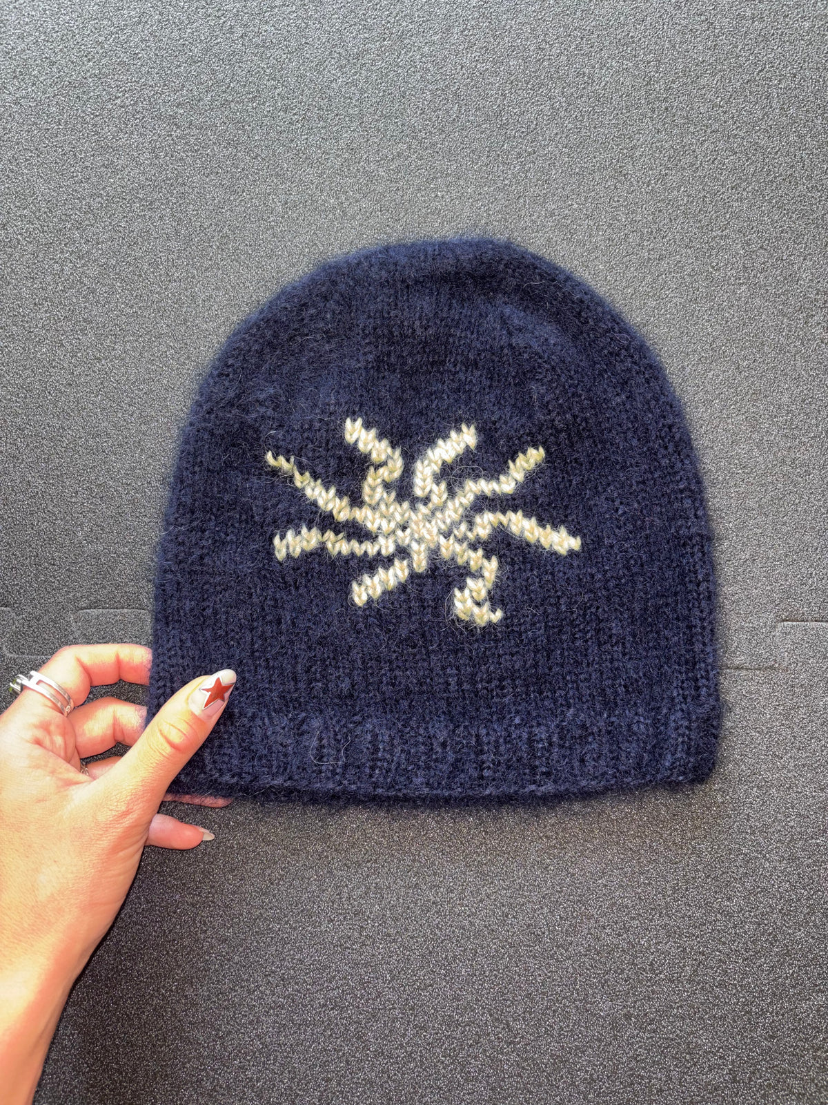 MOHAIR BEANIE yellow monster