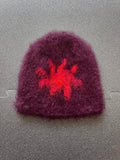 BRUSHED MOHAIR BEANIE red monster