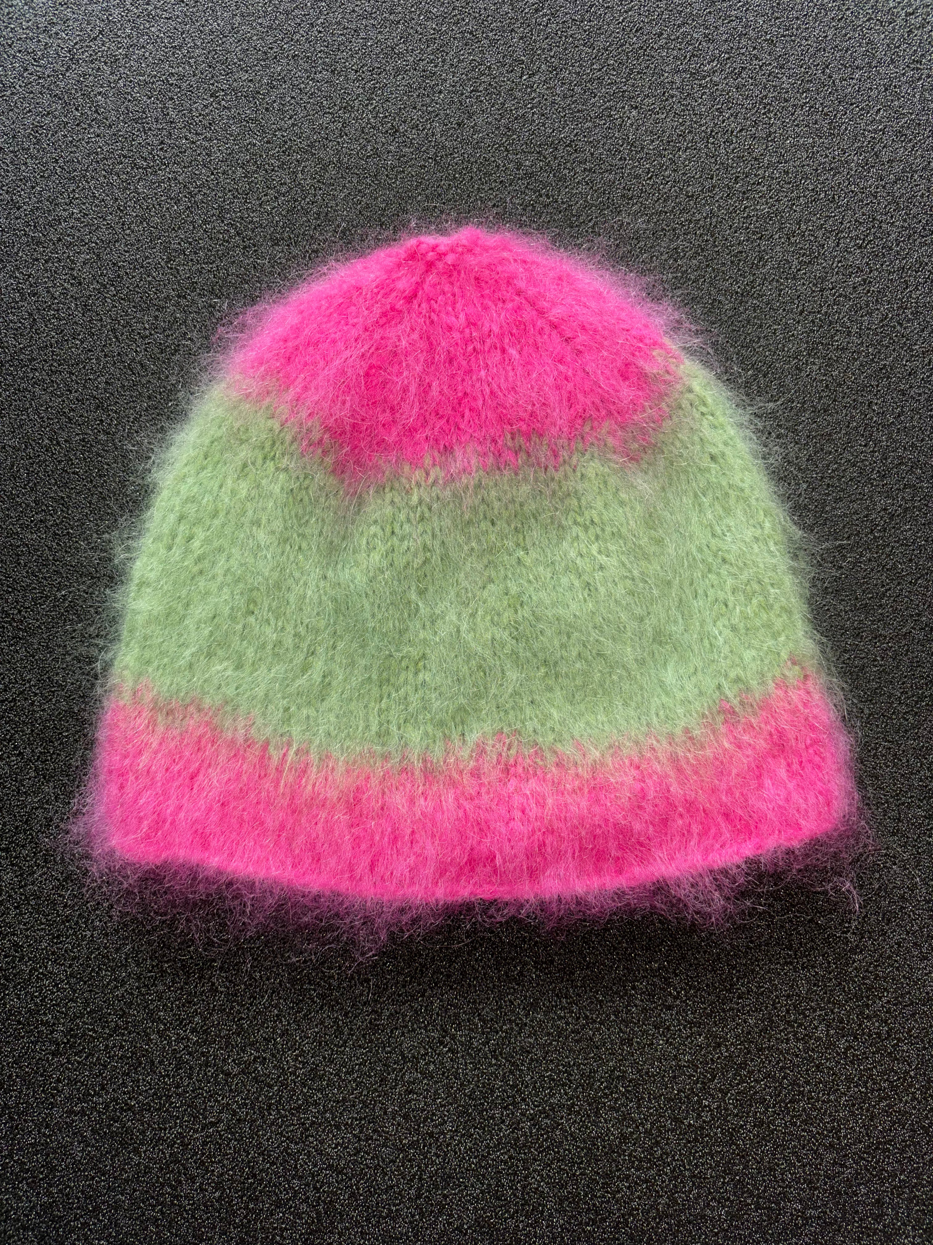 BRUSHED MOHAIR BEANIE CANDY