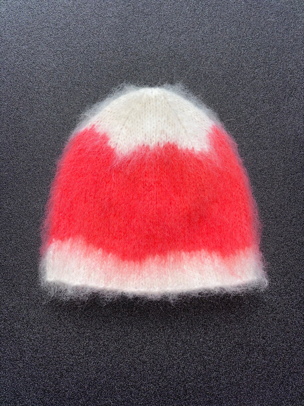 BRUSHED MOHAIR BEANIE CORAL