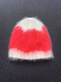 BRUSHED MOHAIR BEANIE CORAL